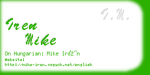 iren mike business card